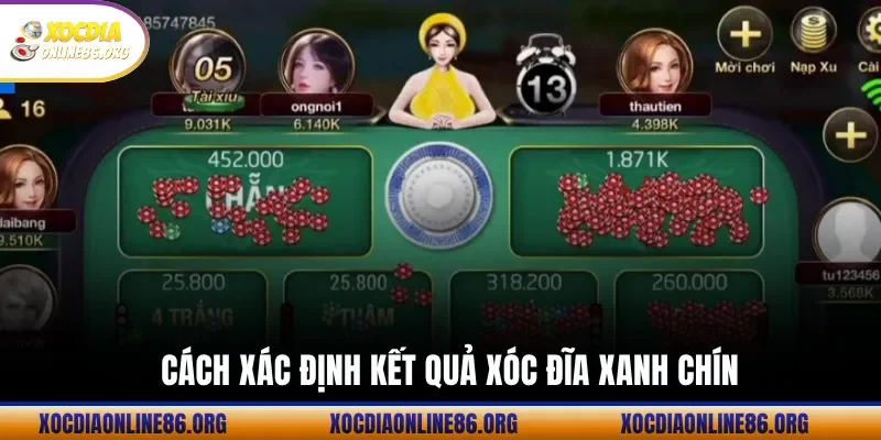 Cách xác định kết quả xóc đĩa xanh chín