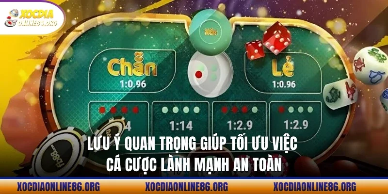 Lưu ý quan trọng giúp tối ưu việc cá cược lành mạnh an toàn