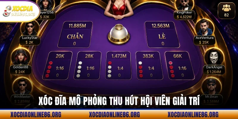 Xóc Đĩa mô phỏng thu hút hội viên giải trí